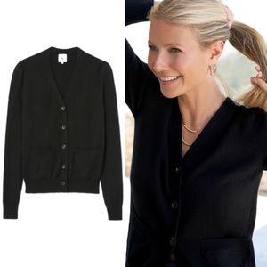 G. Label Cashmere LIGHTWEIGHT ERICA CARDIGAN Black